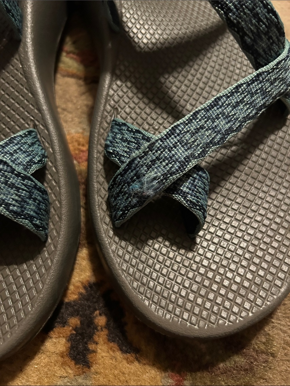 Chaco Men’s Size 11 Sport Hiking Sandals teal/blue gray Vibram - Picture 2 of 8